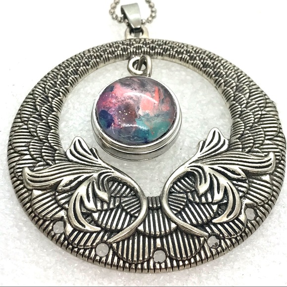 Vintage hoop Necklace Handmade 20mm snap SN20 - Picture 4 of 7